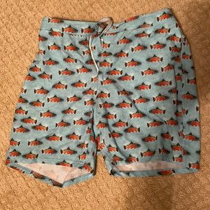 Gen teal performance swim trunks